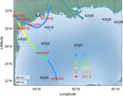 Tropical cyclone wave data assimilation impact on air-ocean-wave coupled Hurricane Harvey (2017) forecast